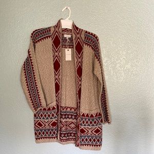 NWT Lucky Brand Long Open Cardigan